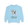 Airedale Terrier Sweatshirt, Chambray, front view
