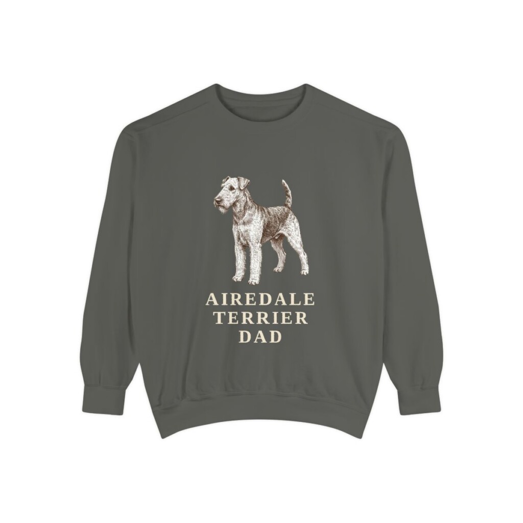 Airedale Terrier Dad Sweatshirt, Pepper, front view