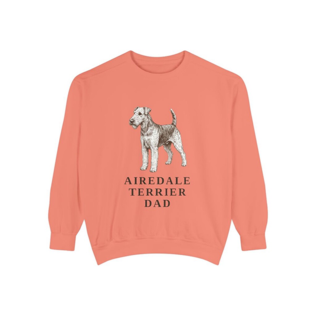 Airedale Terrier Dad Sweatshirt, Terracotta, front view
