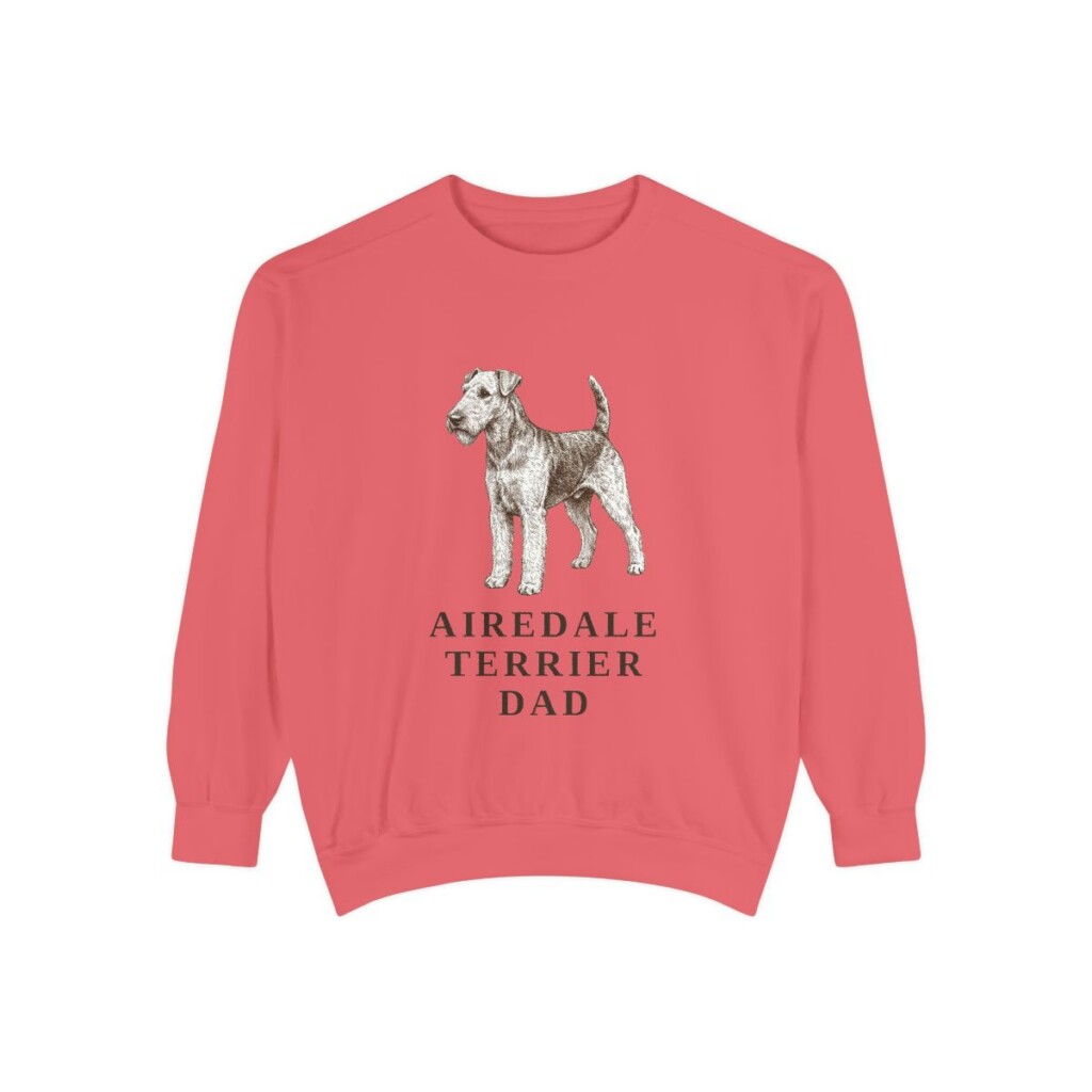 Airedale Terrier Dad Sweatshirt, Watermelon, front view