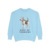 Airedale Terrier Humor Sweatshirt, Chambray, front view