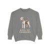 Airedale Terrier Humor Sweatshirt, Grey, front view