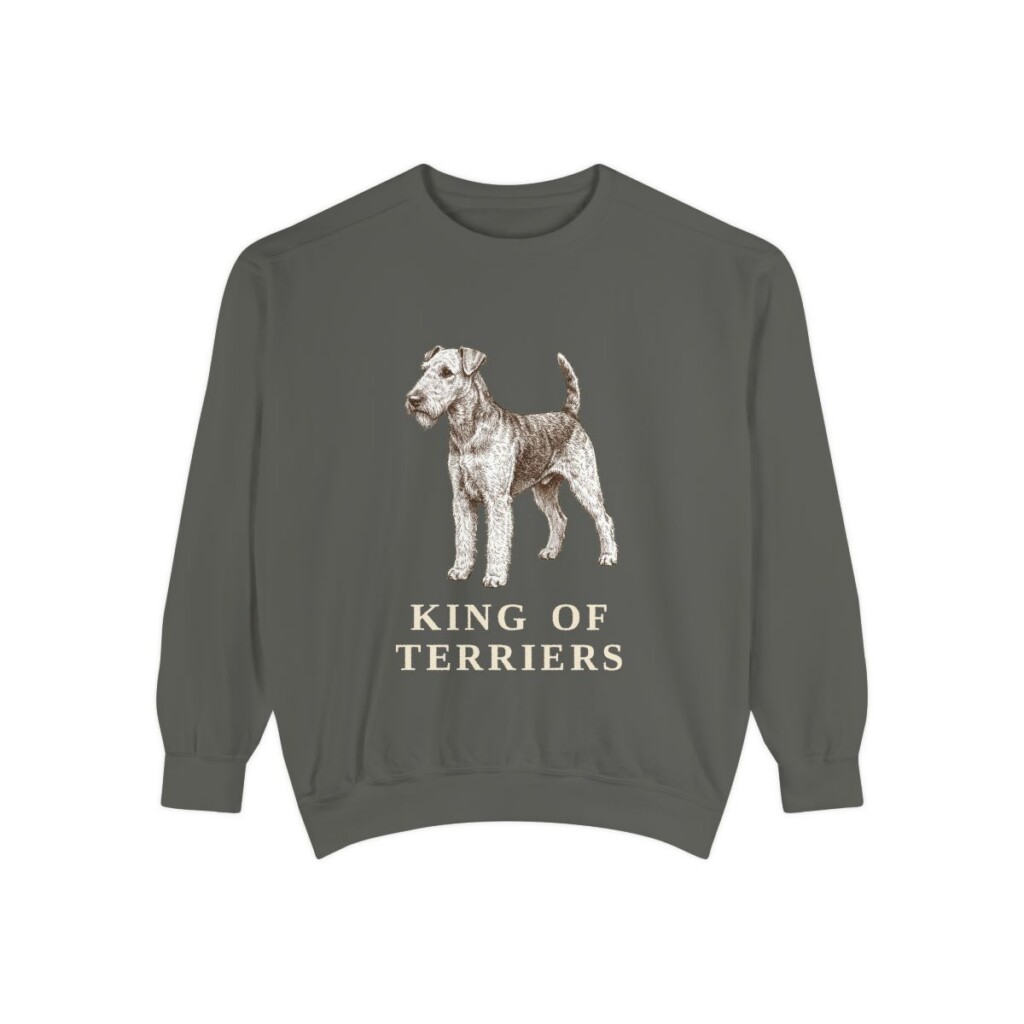 Airedale Terrier Humor Sweatshirt, Pepper, front view