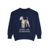 Airedale Terrier Humor Sweatshirt, True Navy, front view