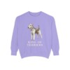 Airedale Terrier Humor Sweatshirt, Violet, front view