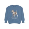 airedale-terrier-sweatshirt-latin-blue-jean Airedale Terrier Latin Sweatshirt, Blue Jean, front view