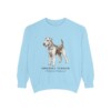 airedale-terrier-sweatshirt-latin-chambray Airedale Terrier Latin Sweatshirt, Chambray, front view