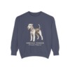 airedale-terrier-sweatshirt-latin-denim Airedale Terrier Latin Sweatshirt, Denim, front view