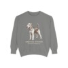 airedale-terrier-sweatshirt-latin-grey Airedale Terrier Latin Sweatshirt, Grey, front view