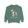 airedale-terrier-sweatshirt-latin-light-green Airedale Terrier Latin Sweatshirt, Light Green, front view