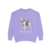 airedale-terrier-sweatshirt-latin-violet Airedale Terrier Latin Sweatshirt, Violet, front view