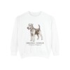 airedale-terrier-sweatshirt-latin-white Airedale Terrier Latin Sweatshirt, White, front view