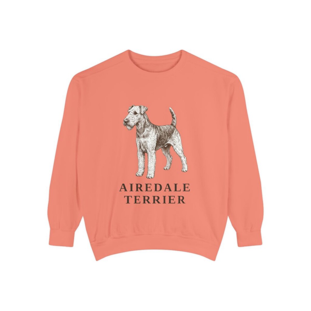 Airedale Terrier Sweatshirt, Terracotta, front view