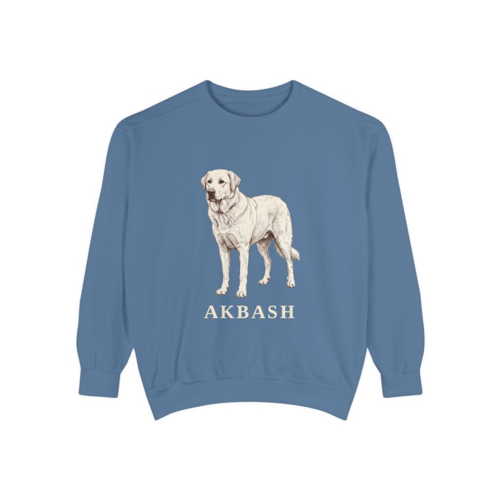 Akbash Sweatshirt, Blue Jean, front view