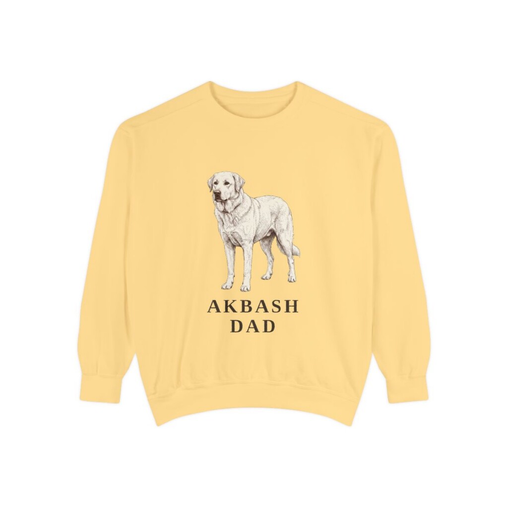 akbash-sweatshirt-dad-butter-1 Akbash Dad Sweatshirt, Butter, front view