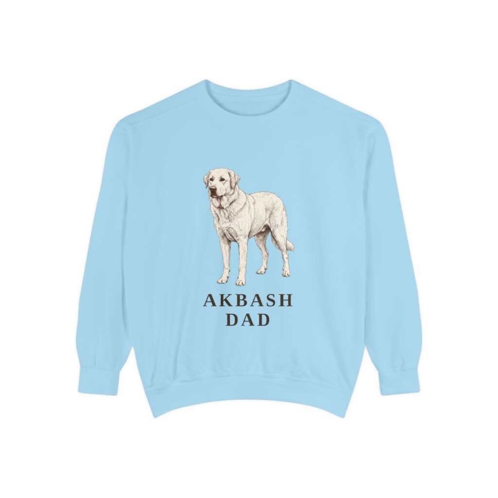 akbash-sweatshirt-dad-chambray-1 Akbash Dad Sweatshirt, Chambray, front view