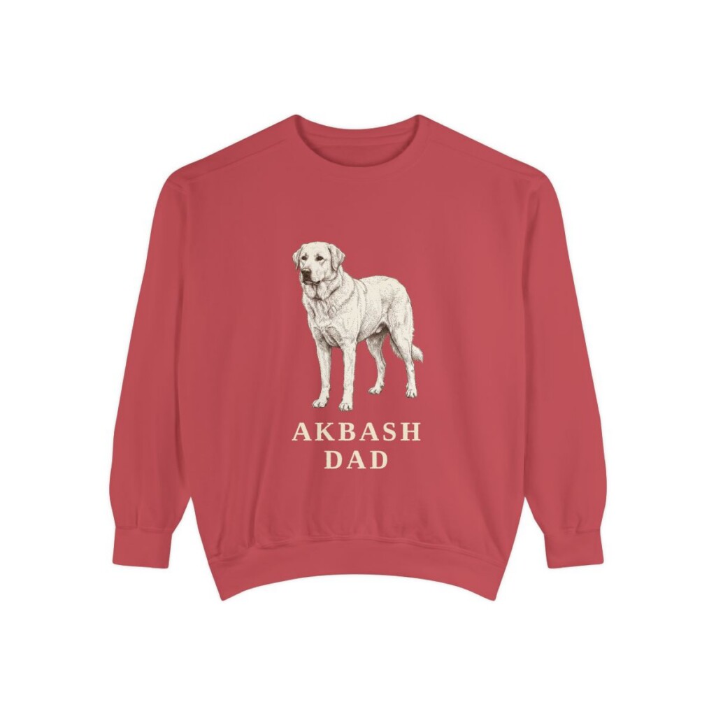 akbash-sweatshirt-dad-crimson-1 Akbash Dad Sweatshirt, Crimson, front view