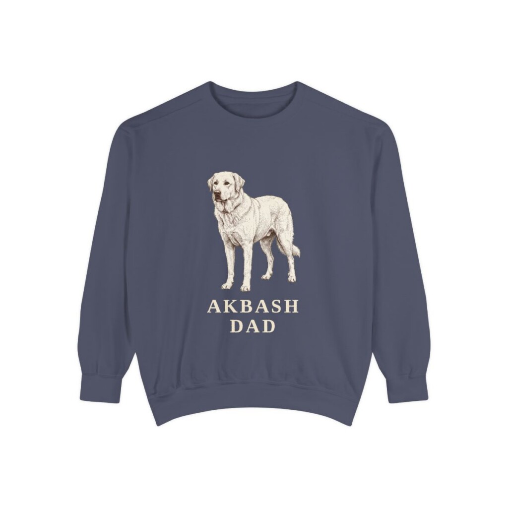 akbash-sweatshirt-dad-denim-1 Akbash Dad Sweatshirt, Denim, front view
