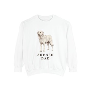 akbash-sweatshirt-dad-white-1 Akbash Dad Sweatshirt, White, front view