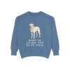 Akbash Humor Sweatshirt, Blue Jean, front view