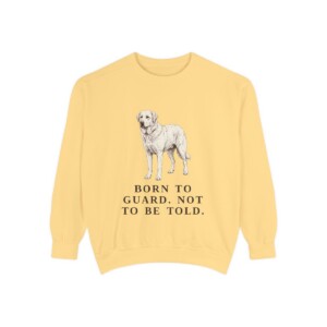 akbash-sweatshirt-humor-butter Akbash Humor Sweatshirt, Butter, front view
