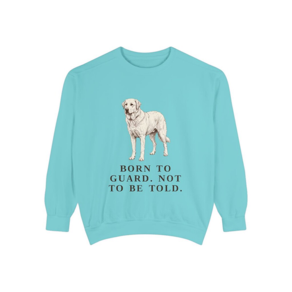 Akbash Humor Sweatshirt, Chalky Mint, front view