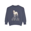 Akbash Humor Sweatshirt, Denim, front view