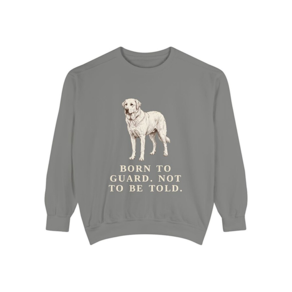 Akbash Humor Sweatshirt, Grey, front view