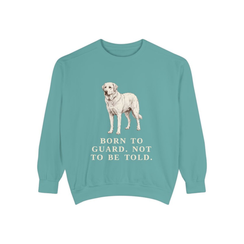 Akbash Humor Sweatshirt, Seafoam, front view
