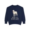 Akbash Humor Sweatshirt, True Navy, front view