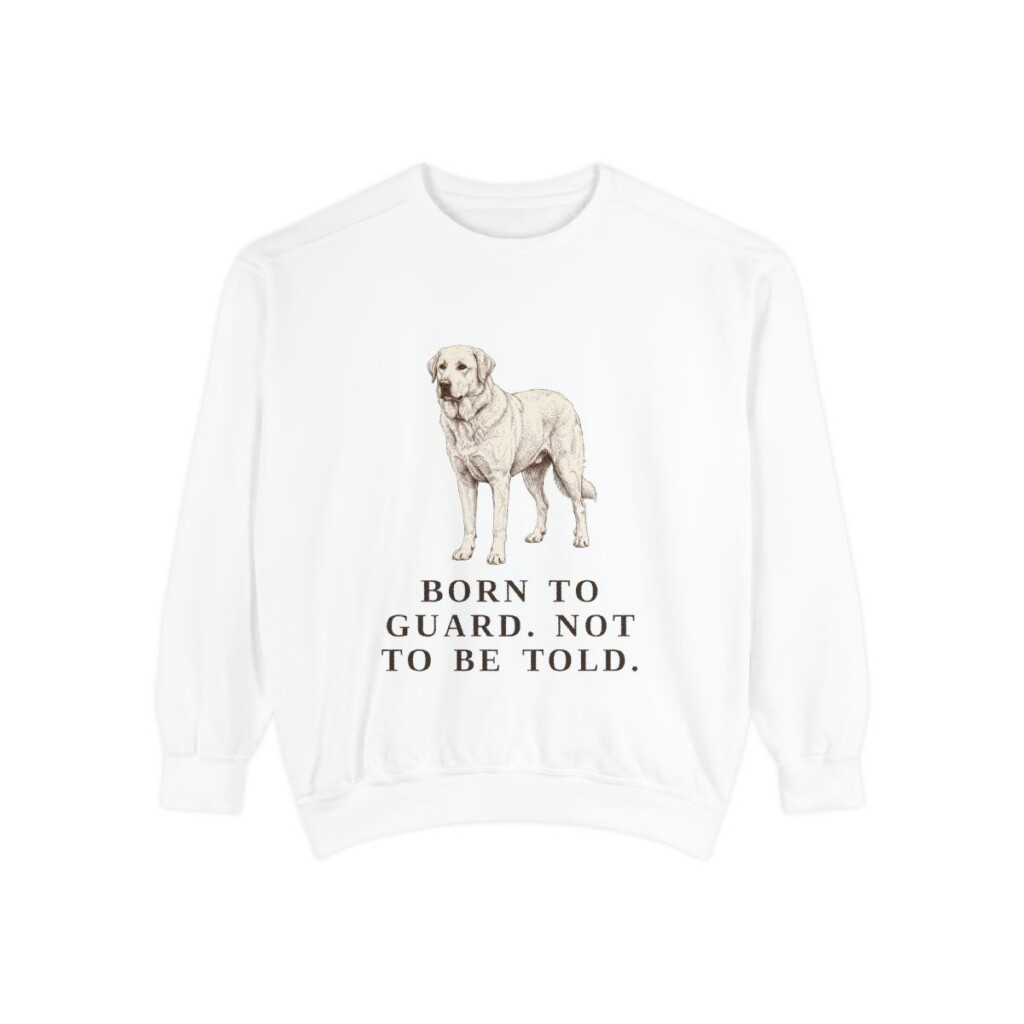 Akbash Humor Sweatshirt, White, front view