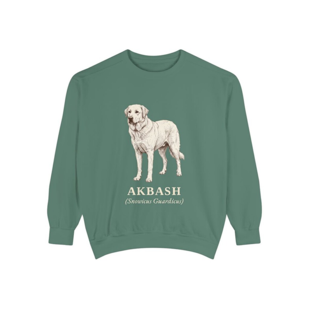 Akbash Latin Sweatshirt, Light Green, front view