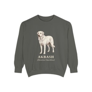 akbash-sweatshirt-latin-pepper Akbash Latin Sweatshirt, Pepper, front view