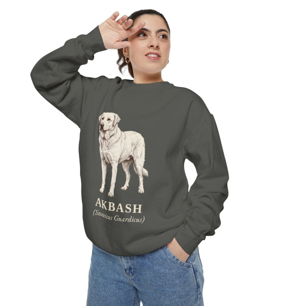 Akbash Latin Sweatshirt, Pepper, person 2 context