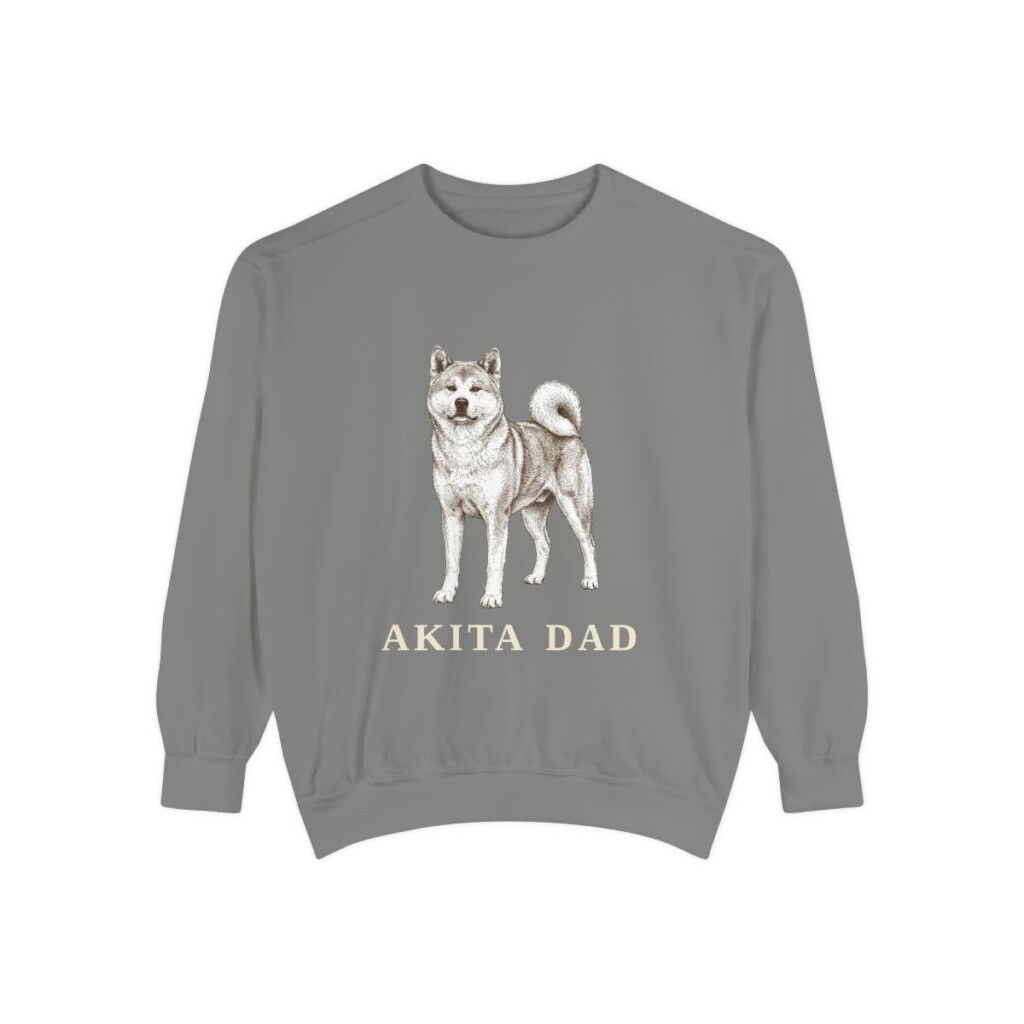 Akita Dad Sweatshirt, Grey, front view