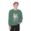 Akita Dad Sweatshirt, Light Green, person 1 front