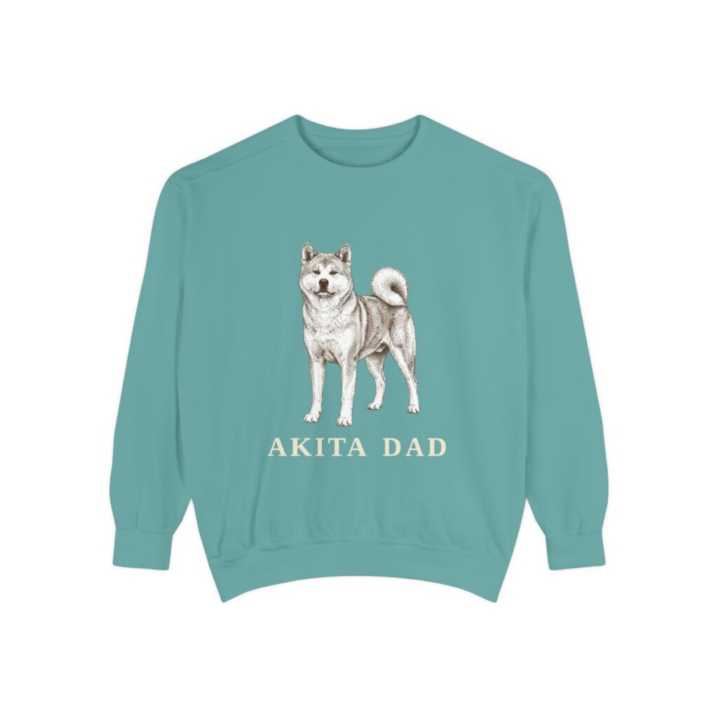 Akita Dad Sweatshirt, Seafoam, front view