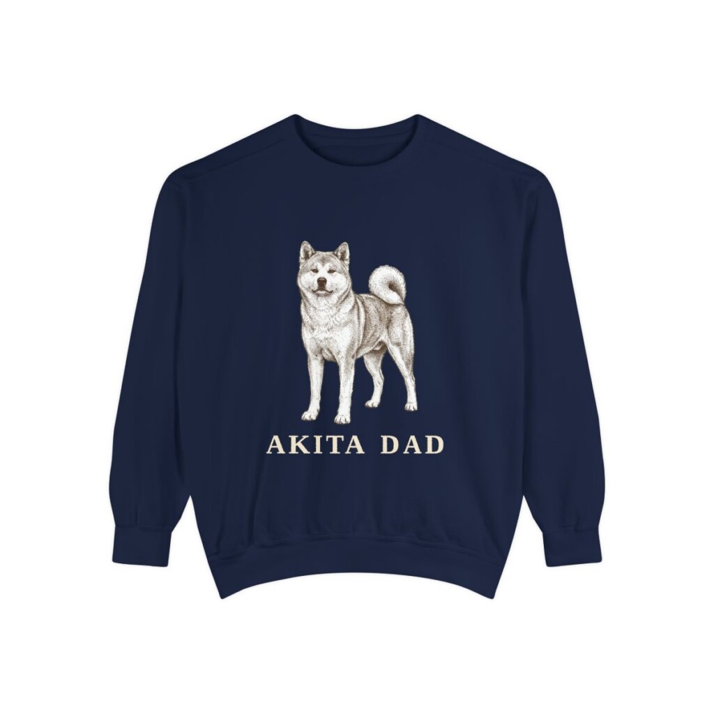Akita Dad Sweatshirt, True Navy, front view