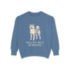 Akita Humor Sweatshirt, Blue Jean, front view