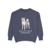 Akita Humor Sweatshirt, Denim, front view