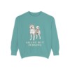 Akita Humor Sweatshirt, Seafoam, front view