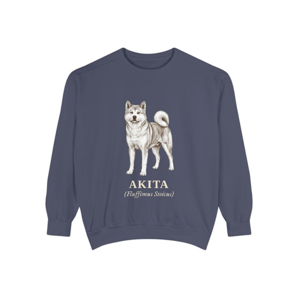 akita-sweatshirt-latin-denim Akita Latin Sweatshirt, Denim, front view