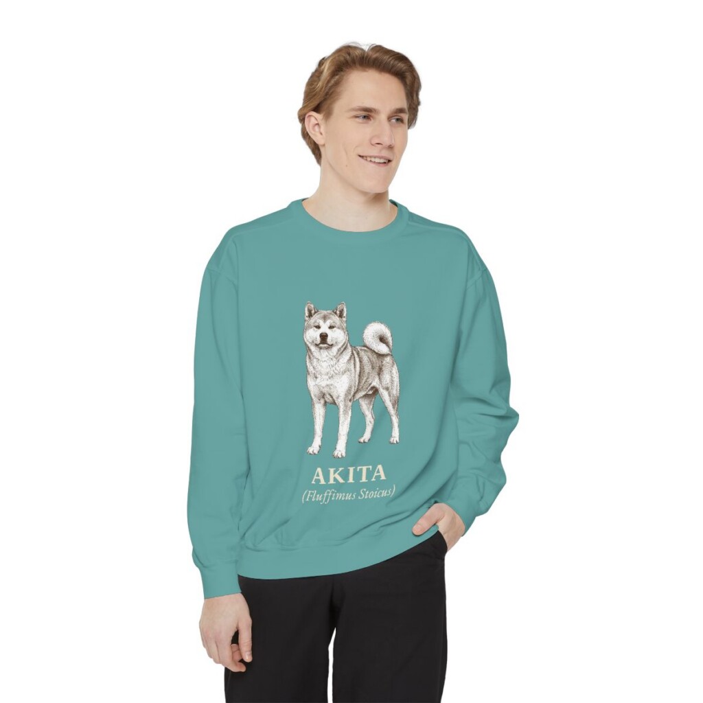 akita-sweatshirt-latin-seafoam-person-1-front Akita Latin Sweatshirt, Seafoam, person 1 front