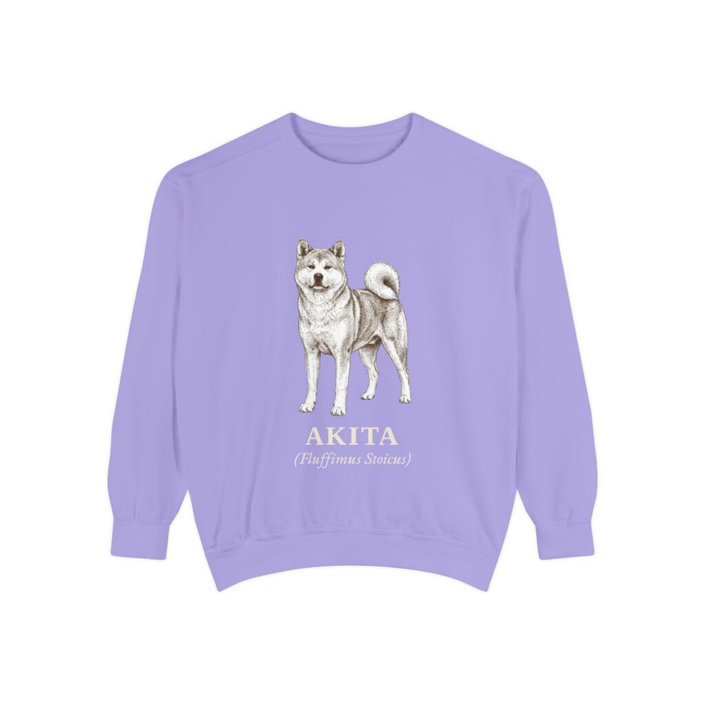 akita-sweatshirt-latin-violet Akita Latin Sweatshirt, Violet, front view