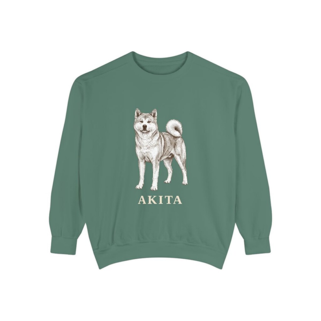 akita-sweatshirt-light-green Akita Sweatshirt, Light Green, front view