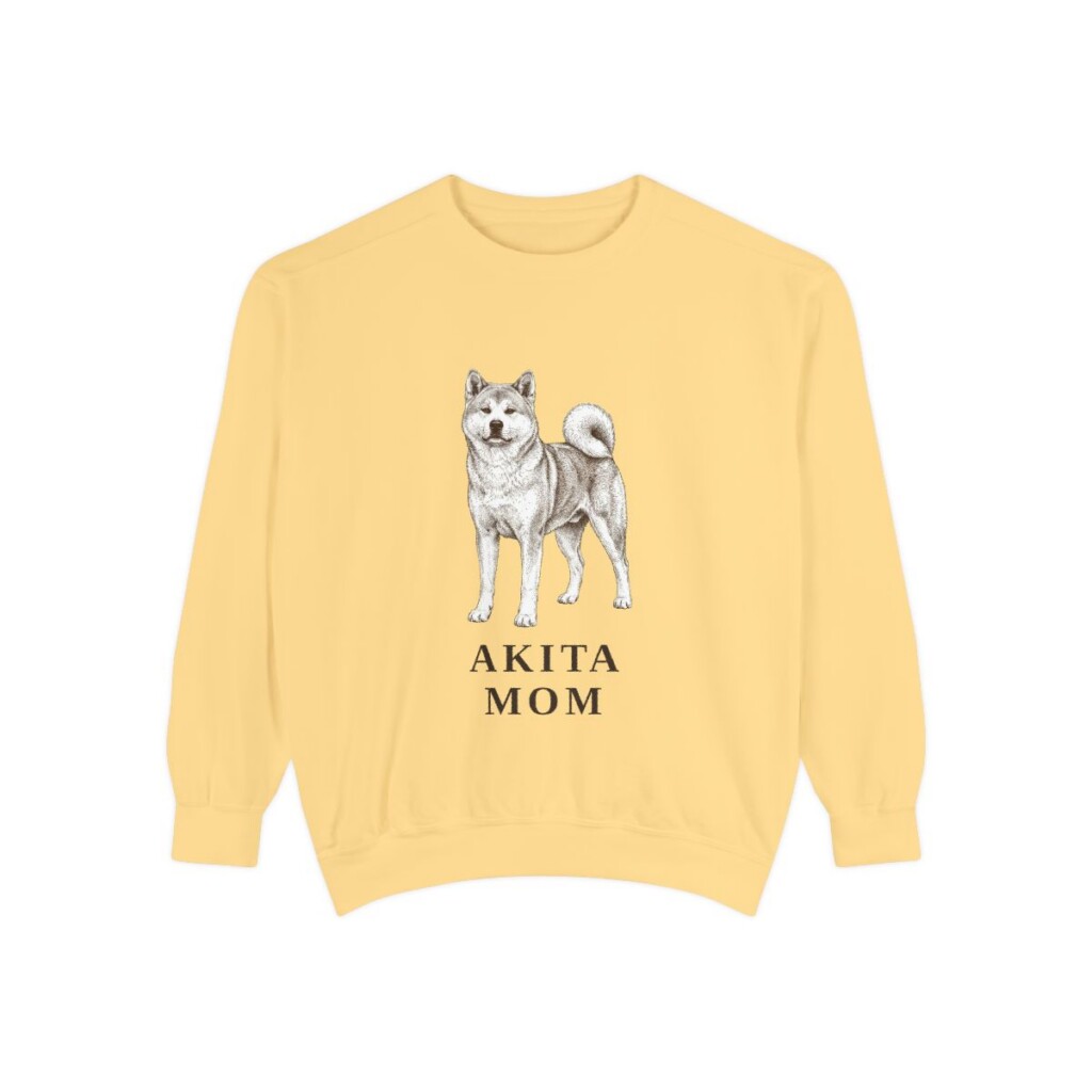Akita Mom Sweatshirt, Butter, front view