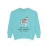 Alaskan Husky Humor Sweatshirt, Chalky Mint, front view