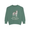 Alaskan Husky Humor Sweatshirt, Light Green, front view