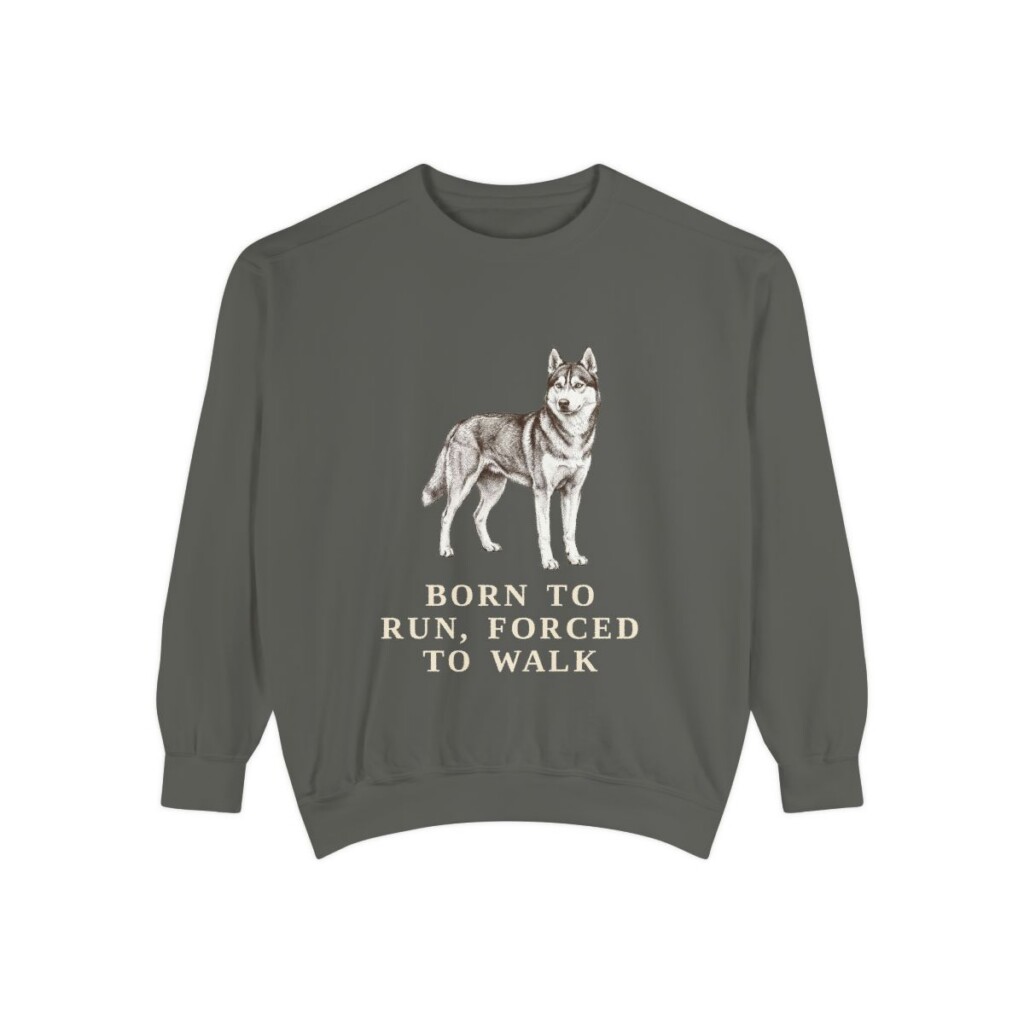 Alaskan Husky Humor Sweatshirt, Pepper, front view