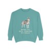 Alaskan Husky Humor Sweatshirt, Seafoam, front view